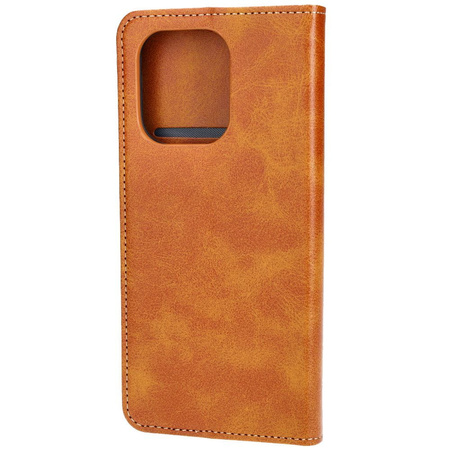 Etui z klapką Bizon Case Pocket Pro do Xiaomi Redmi Note 13 4G, brązowe