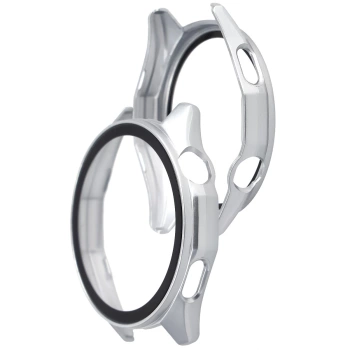 Etui ze szkłem do zegarka Bizon Case+Glass Watch do Huawei Watch GT6 46 mm, matowe srebrne