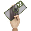 Etui z uchwytem na palec Bizon Case Hybrid Ring do Xiaomi Poco X5 Pro, przydymione z zieloną ramką