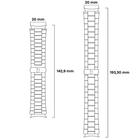 Pasek ze stali nierdzewnej Bizon Strap Watch Aura do Galaxy Watch FE/7/6/6 Classic/5/5 Pro/4/4 Classic, tęczowy