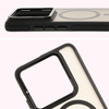 Etui z podstawką i pierścieniem magnetycznym Bizon Case Eclipse do Xiaomi 14T Pro, przydymione z czarną ramką