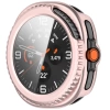 Etui ze szkłem do zegarka Bizon Case+Glass Watch do Samsung Galaxy Watch 8 Classic 46 mm, satynowo różowe