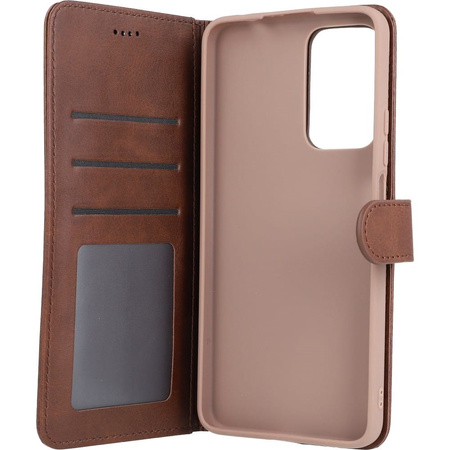 Etui Bizon Case Wallet do Xiaomi Redmi Note 11 Pro+ 5G, ciemnobrązowe