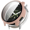 Etui ze szkłem do zegarka Bizon Case Watch Adamo do Garmin Venu 4 45 mm, różowe