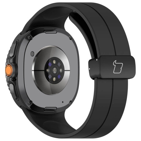 Silikonowy pasek Bizon Strap Watch Silicone L do Galaxy Watch 8 40 mm / 44 mm / 8 Classic 46 mm, czarny