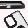 Etui z uchwytem na palec Bizon Case Hybrid Ring do Motorola Moto G55 5G, przydymione z czarną ramką