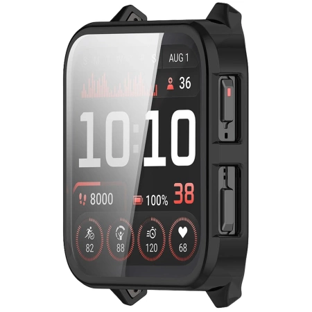 Etui z osłoną ekranu Bizon Case Watch Felipe do Garmin Venu X1, czarne