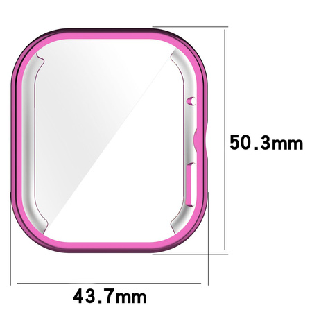 Etui Bizon Case Watch Felipe do Xiaomi Redmi Watch 4, różowe
