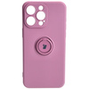 Etui Bizon Case Silicone Ring Sq do iPhone 15 Pro Max, ciemnofioletowe