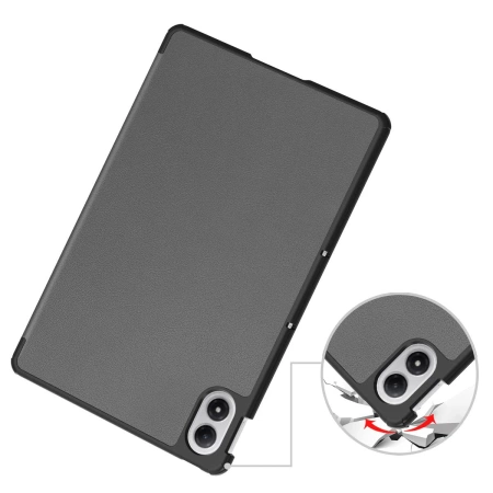 Etui z klapką Bizon Case Tab Croc do Xiaomi Redmi Pad 2 Pro, szare