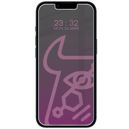 Prywatyzujące szkło hybrydowe Bizon Glass Mule Shadow do iPhone 16e, matowe