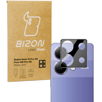 Szkło na aparat Bizon Glass Silk Lens do Xiaomi Redmi Note 13 Pro 4G / Poco M6 Pro 4G, 2 sztuki