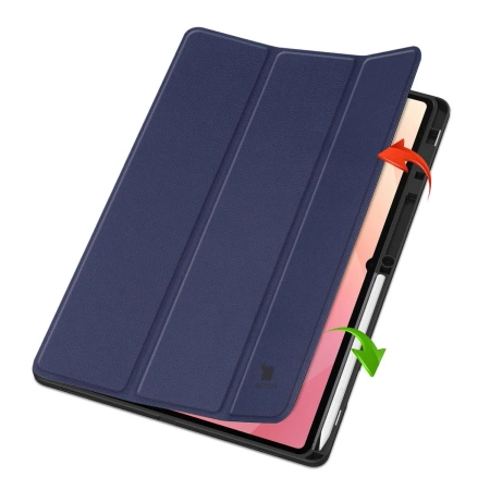 Etui z klapką Bizon Case Tab Lizard do Galaxy Tab S11 Ultra, granatowe