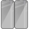 Prywatyzujące szkło hartowane Bizon Glass Edge Shadow Duo do iPhone 15 Pro, przyciemniane z czarną ramką, 2 sztuki