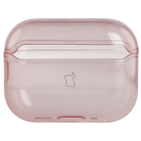 Elastyczne etui z karabińczykiem Bizon Case Headphone Clear do AirPods Pro 3, przeźroczysto-różowe