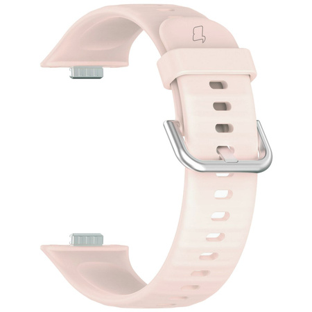 Pasek Bizon Strap Watch Silicone Pro SR do Huawei Watch Fit 4 / 4 Pro / 3, jasnoróżowy