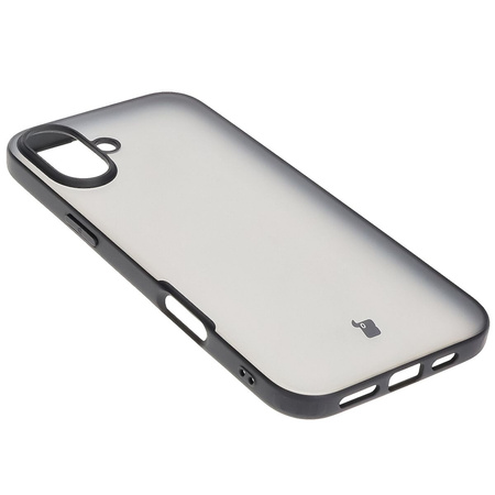 Etui Bizon Case Angelo do iPhone 16 Plus, półprzezroczyste z czarną ramką