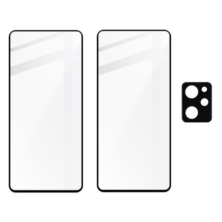 2x Szkło + szybka na aparat Bizon Edge 2 Pack do Poco X5 Pro