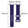 Silikonowy pasek Bizon Strap Watch Silicone S do Google Pixel Watch 3 (45mm), szafirowy