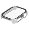 Etui ze szkłem do zegarka Bizon Case+Glass Watch do Huawei Watch Fit 4 Pro, satynowo srebrne