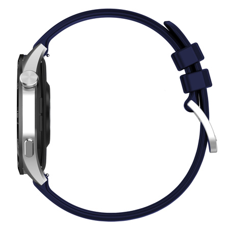 Pasek silikonowy do smartwatcha, Bizon Strap Watch Silicone Pro T, Quick Release 18 mm, granatowy