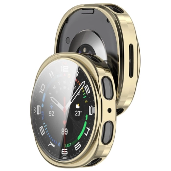 Etui z osłoną ekranu Bizon Case Watch Felipe do Galaxy Watch 8 44 mm, złote