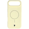 Silikonowe etui z pierścieniem magnetycznym Bizon Soft Case Magnetic do iPhone Air, jasnożółte