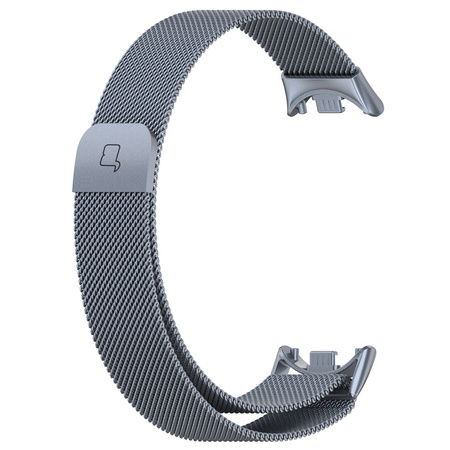 Pasek Bizon Strap Watch Chain do Xiaomi Mi Smart Band 8, szary