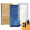 Szkło hartowane Bizon Glass Edge - 2 sztuki + ochrona na obiektyw, Oppo Reno 7 4G