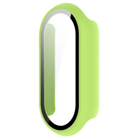 Etui ze szkłem do zegarka Bizon Case+Glass Watch do Xiaomi Smart Band 10, jasnozielone