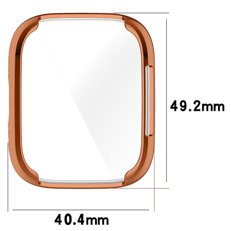 Etui Bizon Case Watch Felipe do Xiaomi Redmi Watch 3 Active, różowozłote