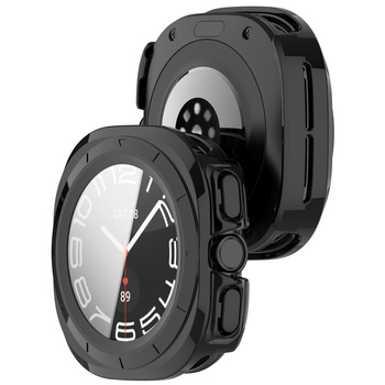 Etui ze szkłem do zegarka Bizon Case+Glass Watch do Galaxy Watch Ultra 2 / 1, czarne