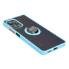 Etui z uchwytem na palec Bizon Case Hybrid Ring do Xiaomi Poco F5, przydymione z jasnoniebieską ramką