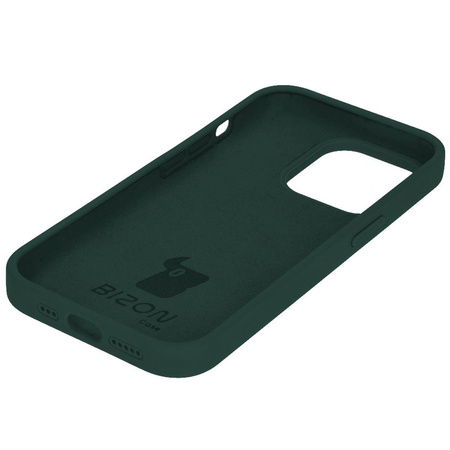 Etui silikonowe do iPhone 14 Pro Bizon Soft Case, ciemnozielone
