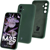 Silikonowe etui Bizon Soft Case do Galaxy M35 5G, ciemnozielone