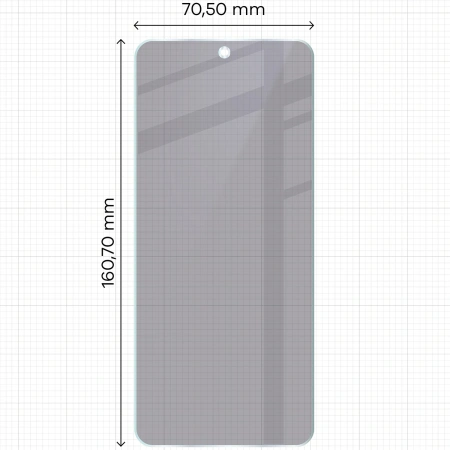 Prywatyzujące szkło hybrydowe Bizon Glass Mule Shadow do Infinix Hot 50 Pro 4G, matowe