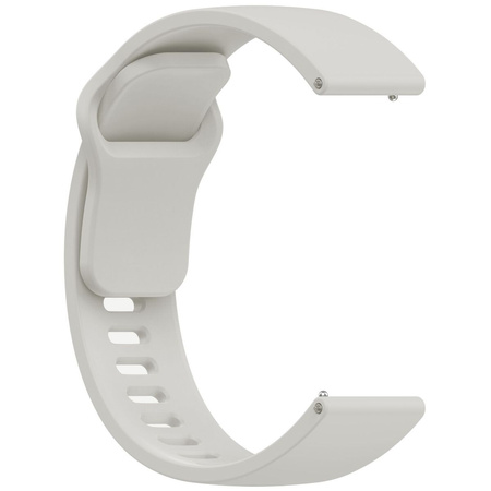 Pasek silikonowy do smartwatcha, Bizon Strap Watch Silicone Pro H, Quick Release 22 mm, szary