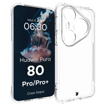 Elastyczne etui Bizon Case Salpa do Huawei Pura 80 Pro / Pro Plus, przezroczyste