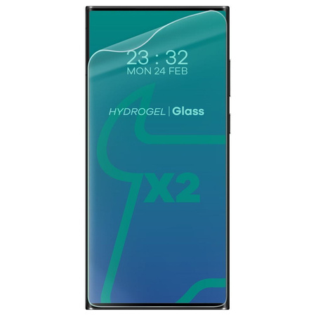 Folia hydrożelowa na ekran Bizon Glass Hydrogel Front Duo do Galaxy S23 Ultra, 2 sztuki