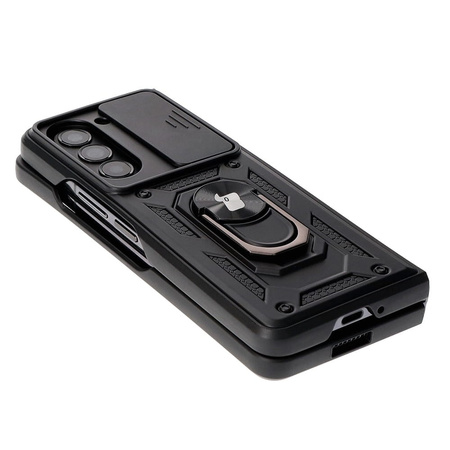Etui Bizon Case CamShield Ring do Galaxy Z Fold5, czarne
