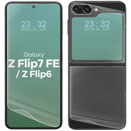 Folia hydrożelowa na tył i przód Bizon Glass Hydrogel Set, Galaxy Z Flip7 FE / Z Flip6