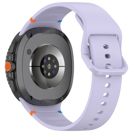 Silikonowy pasek Bizon Strap Watch Silicone G do Galaxy Watch 8 40 mm / 44 mm / 8 Classic 46 mm, jasnofioletowy