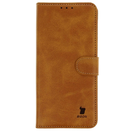 Etui z klapką Bizon Case Pocket do Xiaomi POCO F7 Pro / F7 Ultra, brązowe