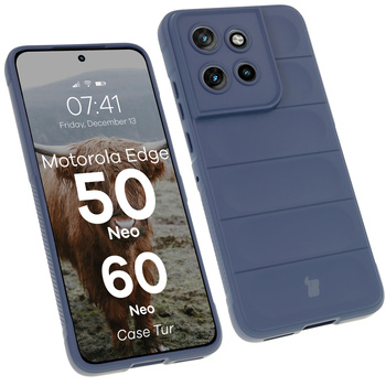 Pancerne etui Bizon Case Tur do Motorola Edge 50 Neo/60 Neo, granatowe