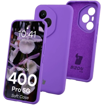 Silikonowe etui Bizon Soft Case do Honor 400 Pro, fioletowe