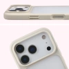 Etui Bizon Case Angelo do iPhone 17 Pro, półprzezroczyste z beżową ramką