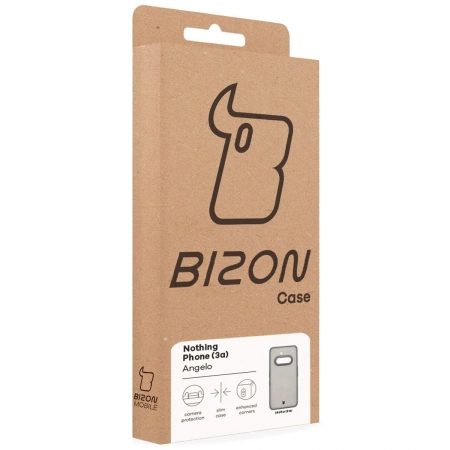 Etui Bizon Case Angelo do Nothing Phone (3a), półprzezroczyste z szarą ramką