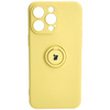 Etui Bizon Case Silicone Ring Sq do iPhone 15 Pro Max, żółte