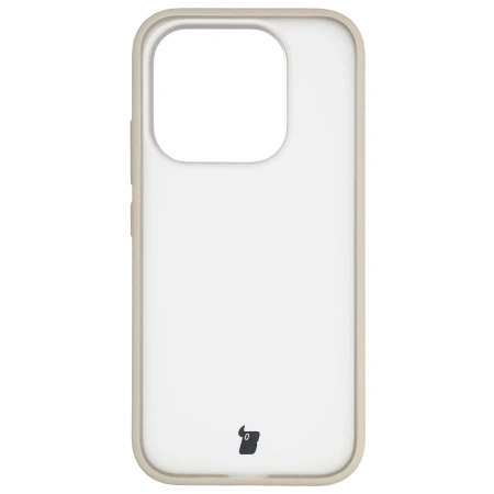 Etui Bizon Case Angelo do Xiaomi 17, półprzezroczyste z beżową ramką