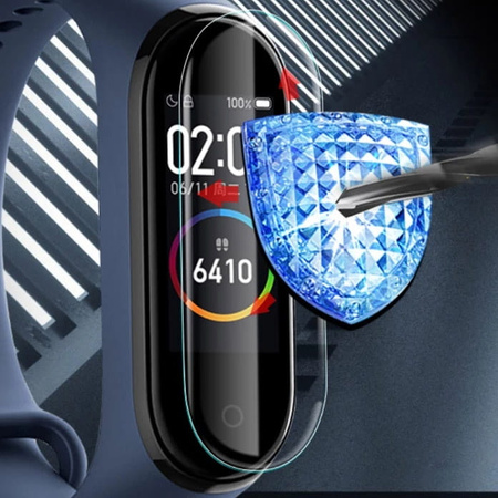 Folia hydrożelowa na ekran Bizon Glass Watch Hydrogel Duo, Xiaomi Mi Band 6 / 5, 2 sztuki